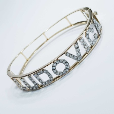 Bracelet in 18 kt yellow gold with total 2.0 ct diamonds (LUDOVICA)
