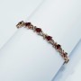 bracelet en or jaune 14 carats avec grenat total 6.40 ct