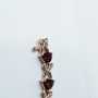 14 kt yellow gold bracelet with total 6.40 ct Garnet