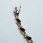 bracelet en or jaune 14 carats avec grenat total 6.40 ct