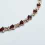 Bracciale in Oro Giallo 14 kt con Granati 6.40 ct Totali
