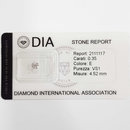 0.35 E VS1 DIA certified diamond in Blister-REP2111117