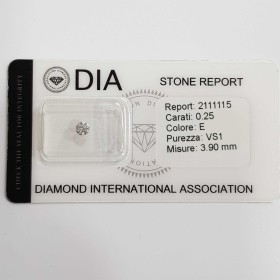 0.25 E VS1 DIA certifié diamant sous Blister-REP2111115