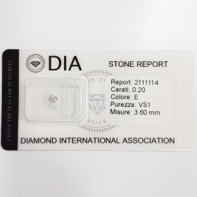 0.20 E VS1 DIA certified diamond in Blister-REP2111114