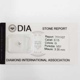 0.15 G VS1 DIA certifié diamant sous Blister-REP2111107