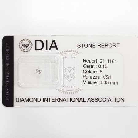 0.15 F VS1 DIA certified diamond in Blister-REP2111101