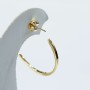 ORECCHINI CERCHIO in ARGENTO 925 RODIATO ORO GIALLO - (Diam.3,5cm)