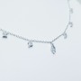 Collier avec pendentifs en argent 925 plaqué rhodium Or blanc