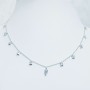 Necklace with pendants in 925 sterling silver rhodium plated White Gold