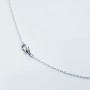 Collier avec pendentifs en argent 925 plaqué rhodium Or blanc