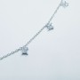 Necklace with pendants in 925 sterling silver rhodium plated White Gold
