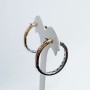 Boucles d'oreilles créoles en or 18 carats et diamants naturels (Diam.3cm)