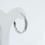 Hoop earrings in 18kt gold and natural diamonds (Diam.3cm)