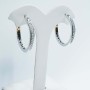 Hoop earrings in 18kt gold and natural diamonds (Diam.3cm)