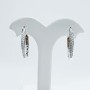 Hoop earrings in 18kt gold and natural diamonds (Diam.3cm)