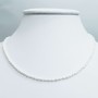 Blanc baroque collier de perles fil taille 2mm longueur 40 cm