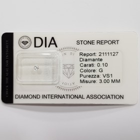 0.10 G VS1 DIA certified diamond in Blister-REP2111127