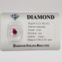 Ruby drop 1.41 carats en blister avec certificat IGI