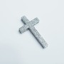 Cross pendant in silver 925 Rhodium gold ver. Large