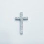 Cross pendant in silver 925 Rhodium gold ver. Large