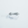 Bague Noeud en Argent 925 Rhodié avec Zircons (Taille Ajustable)