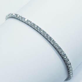 TENNIS BRACELET GOLD 18 KT DIAMONDS VVS G COLOR 5.50 CARATS GR. 10.0 lot 5.0