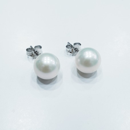 AKOYA PEARL EARRINGS 4 to 12 mm - 18 KT WHITE GOLD