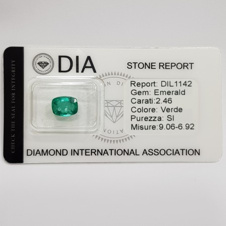 2.46 SI 9.06X6.92 DIAMÈTRE certifié émeraude sous Blister - rep.DIL1142