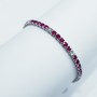 TENNIS bracelet in White Gold 18 kt 7.95 ct total with rubies and natural diamonds