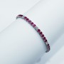 TENNIS bracelet in White Gold 18 kt 7.95 ct total with rubies and natural diamonds