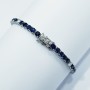 TENNIS bracelet in White Gold 18 kt 9.05 ct total with sapphires and natural diamonds