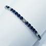 TENNIS bracelet in White Gold 18 kt 9.05 ct total with sapphires and natural diamonds