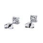 Light point earrings in gold 18 kt G VS from 0.10 to 1.0 ct-MILANO Model (total carat selectable)