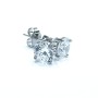Boucles d'oreilles point lumineux de 2 à 7mm en argent rhodié 925 avec diamants Zircon