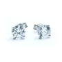 ORECCHINI PUNTO LUCE Da 2 a 7mm in ARGENTO 925 RODIATO con DIAMANTI ZIRCONI