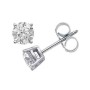 Light point earrings in 18 kt Gold and VVS from 0.10 to 1.0 ct-ROMA Model (total carat selectable)