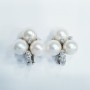 18K GOLD EARRINGS with AKOYA PEARLS and DIAMONDS