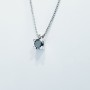 Collier diamant point lumineux en or 18 kt 0,20 ct - modèle carré noir