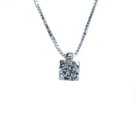 Point lumineux diamant en or 18 kt F VS de 0,10 à 0,40 ct - modèle carré (carat sélectionnable)