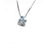 DIAMANTE PUNTO LUCE in ORO 18 kt F VS da 0.10 a 0.40 ct - Modello QUADRO (Caratura Selezionabile)