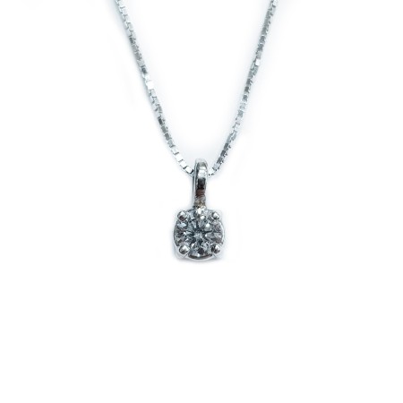 Point lumineux diamant en or 18 kt F VVS de 0,10 à 0,40 ct - modèle style (carat sélectionnable)
