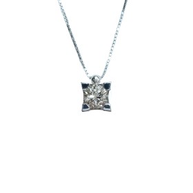 DIAMANTE PUNTO LUCE in ORO 18 kt E VS da 0.10 a 0.40 ct - Modello QUADRIX (Caratura Selezionabile)