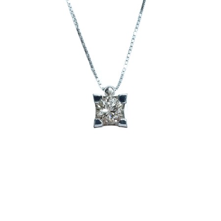 Diamond Light point in 18 kt Gold and VVS from 0.10 to 0.40 ct-Quadri ModelX