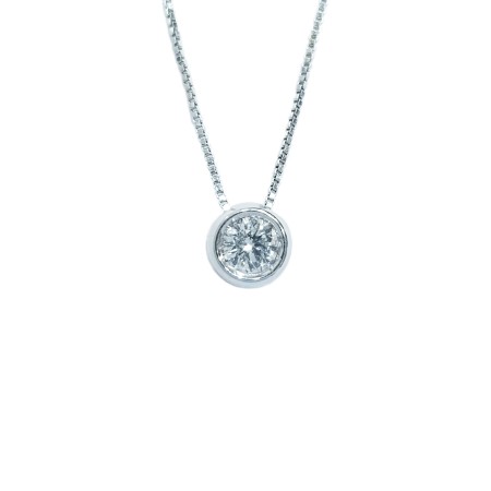 Diamond Light point in 18 kt Gold and VVS from 0.10 to 0.40 ct-Mars model (carat selectable)