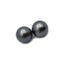 PERLES DE TAHITI GRISES QUALITÉ PLATINE-PAIRE 10 mm