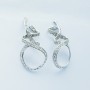 Earrings with diamonds in 18 kt White Gold - model (ribbons)