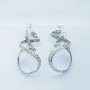 Earrings with diamonds in 18 kt White Gold - model (ribbons)
