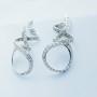 Earrings with diamonds in 18 kt White Gold - model (ribbons)