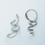 Earrings with diamonds in 18 kt White Gold - model (ribbons)