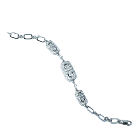 18 kt White Gold Bracelet with Certified Diamonds